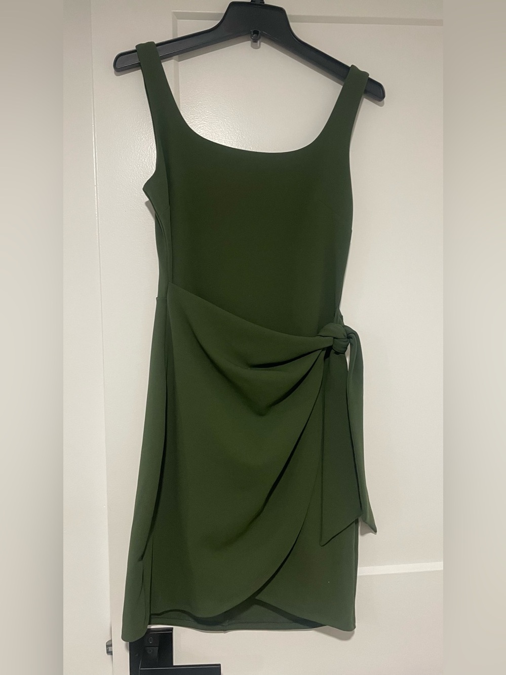 Express Olive Green Wrap Mini Dress